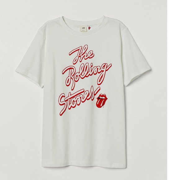 The Rolling Stones Logo rock Official H&M T-Shirt L runs bigger NWT - Picture 3 of 4